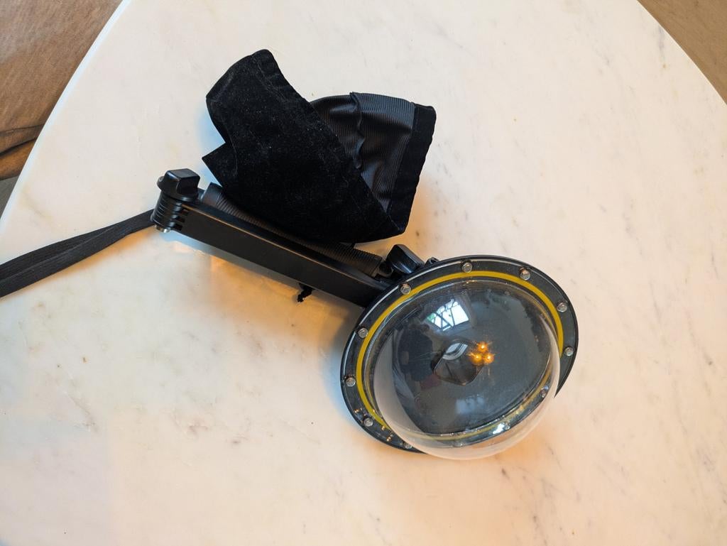 Telesin Dome Poort voor GoPro - Onderwaterfotografie, Ophalen of Verzenden, Zo goed als nieuw, Meer dan 40 meter, Accessoires