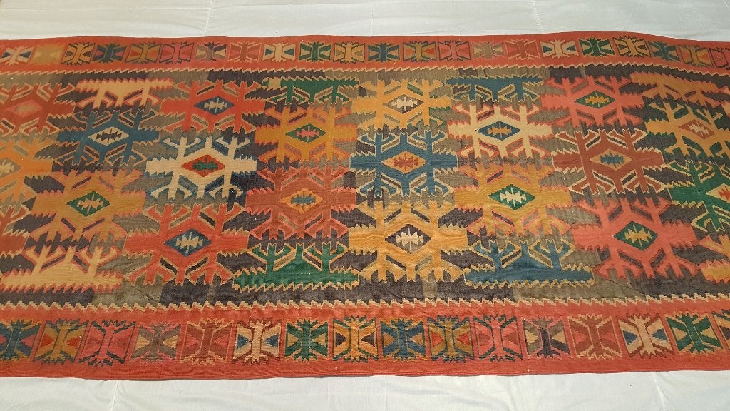 Antiek Shirvan kelim 394 x 146/Perzisch tapijt/Kleed/Loper, Ophalen