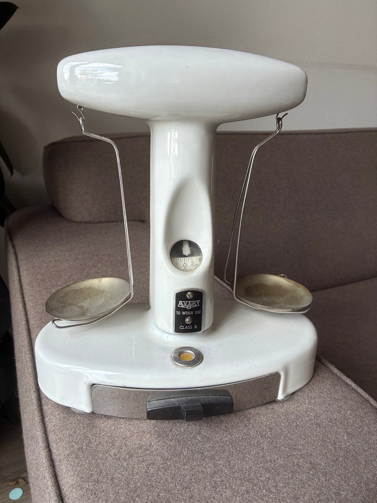 Vintage Avery apothekers Weegschaal - Wit, Klasse B, Ophalen, Gebruikt, Overige typen, Minder dan 50 kg