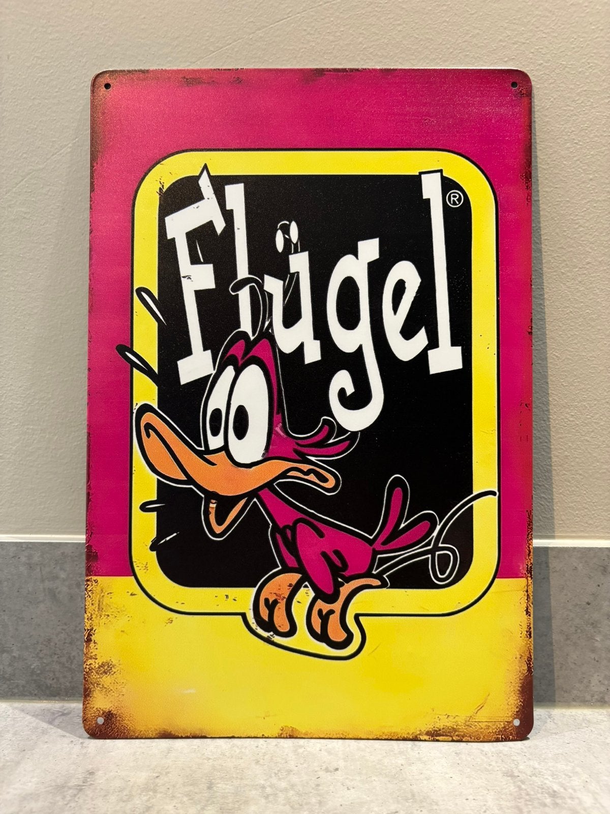 Mancave Bar Café Wanddecoratie metalen bordje merk Flügel, Ophalen of Verzenden, Zo goed als nieuw, Reclamebord