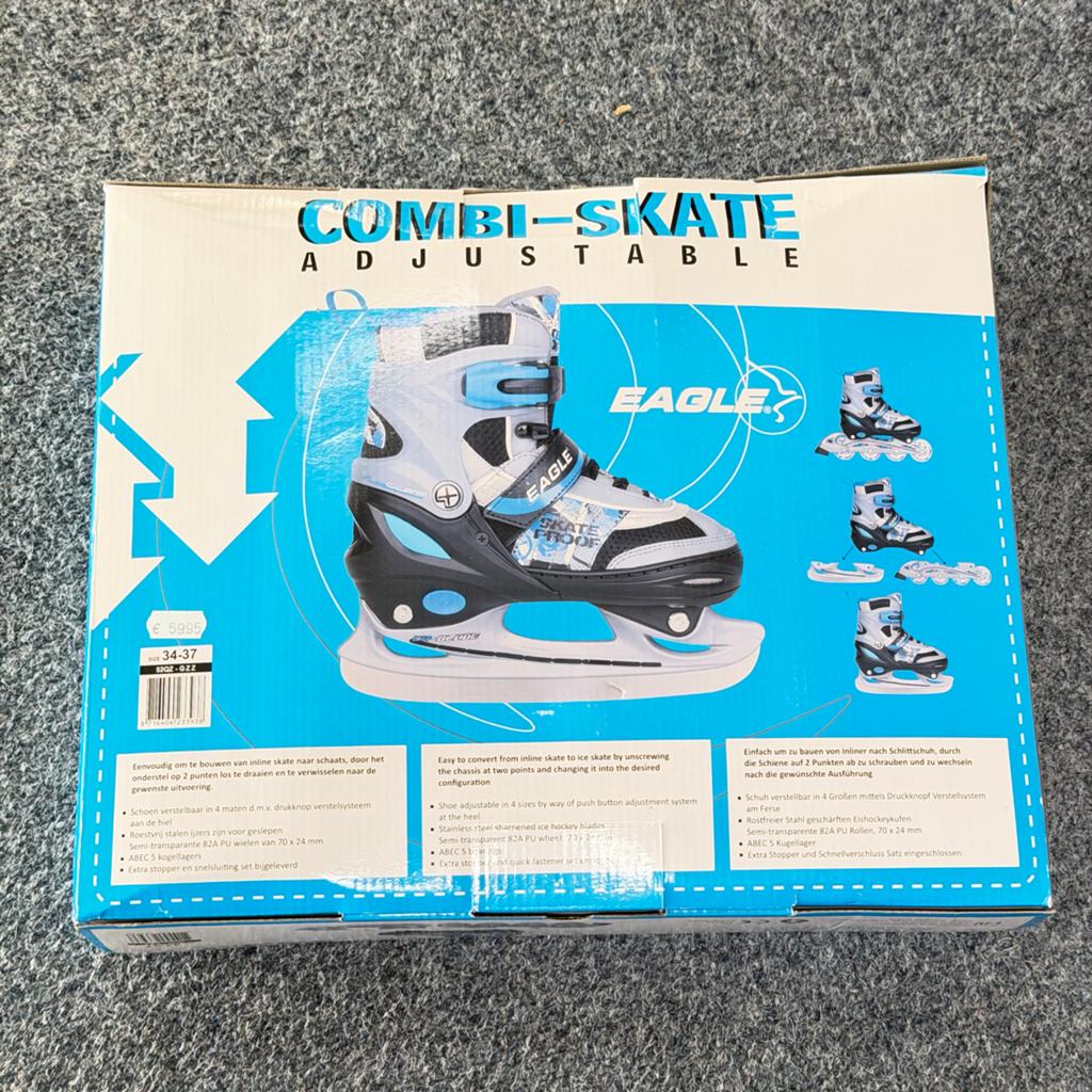 Combi-skates/schaatsen verstelbaar maat 34-37, Overige merken, Overige typen, Nieuw, Ophalen of Verzenden