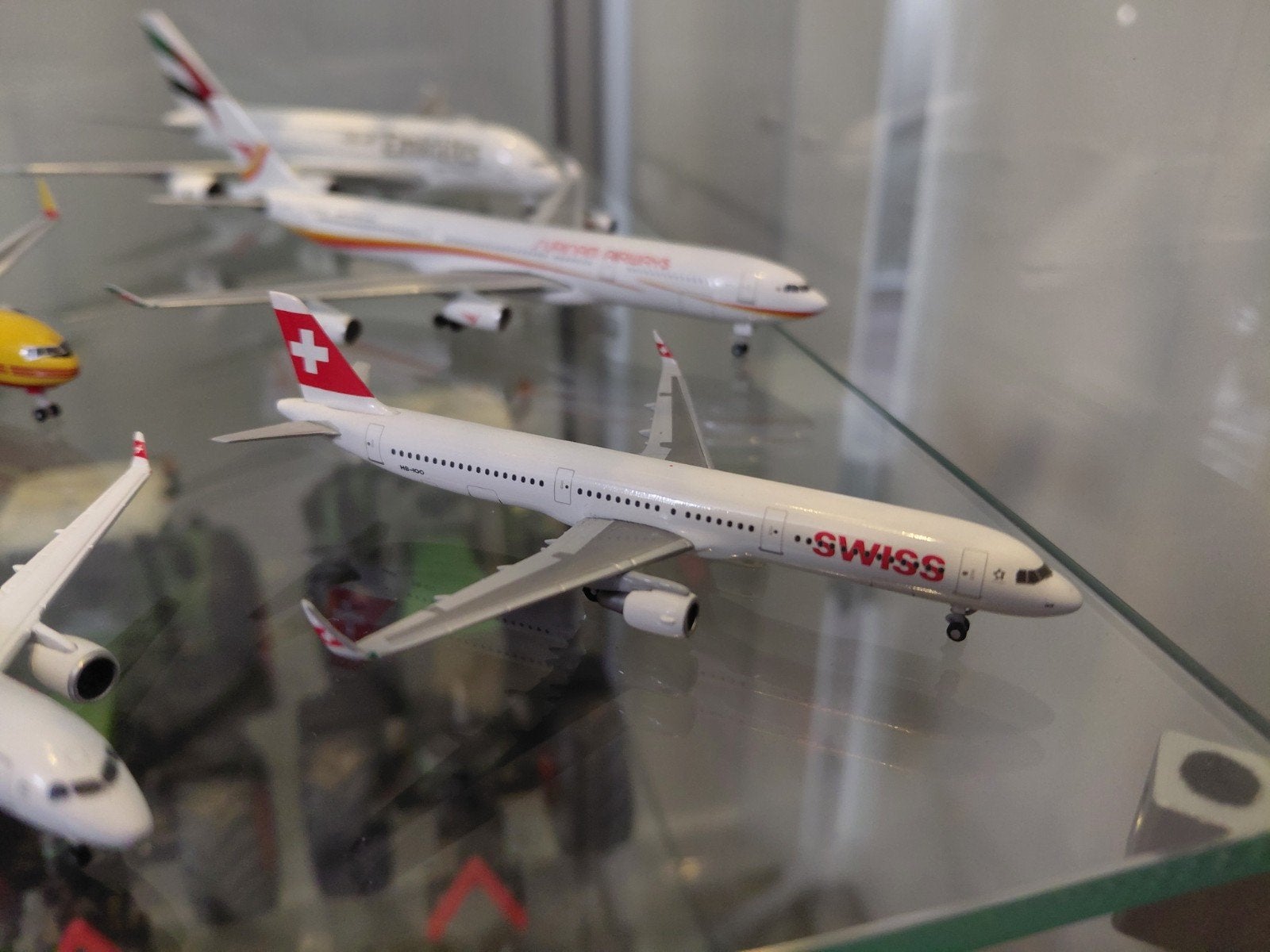 Herpa Airbus A321 Swiss, Ophalen, Zo goed als nieuw, Schaalmodel