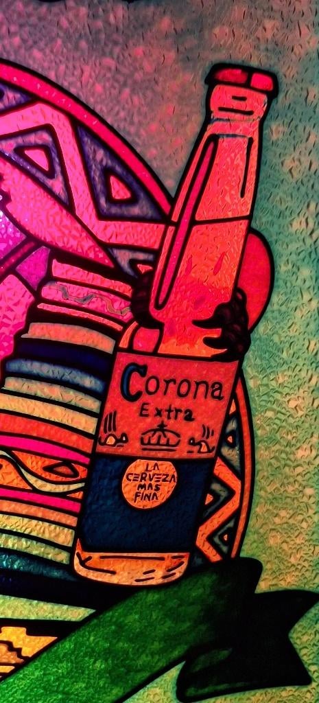 Originele vintage Corona lichtbak, lichtreclame🍺, Verzamelen, Merken en Reclamevoorwerpen, Ophalen, Gebruikt, ., Lichtbak of (neon) lamp