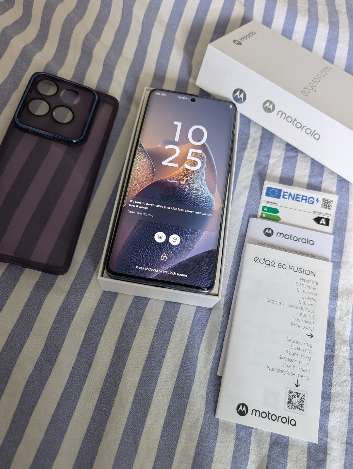 Motorola Edge Fusion 60, Ophalen, Zwart, Touchscreen, Zo goed als nieuw