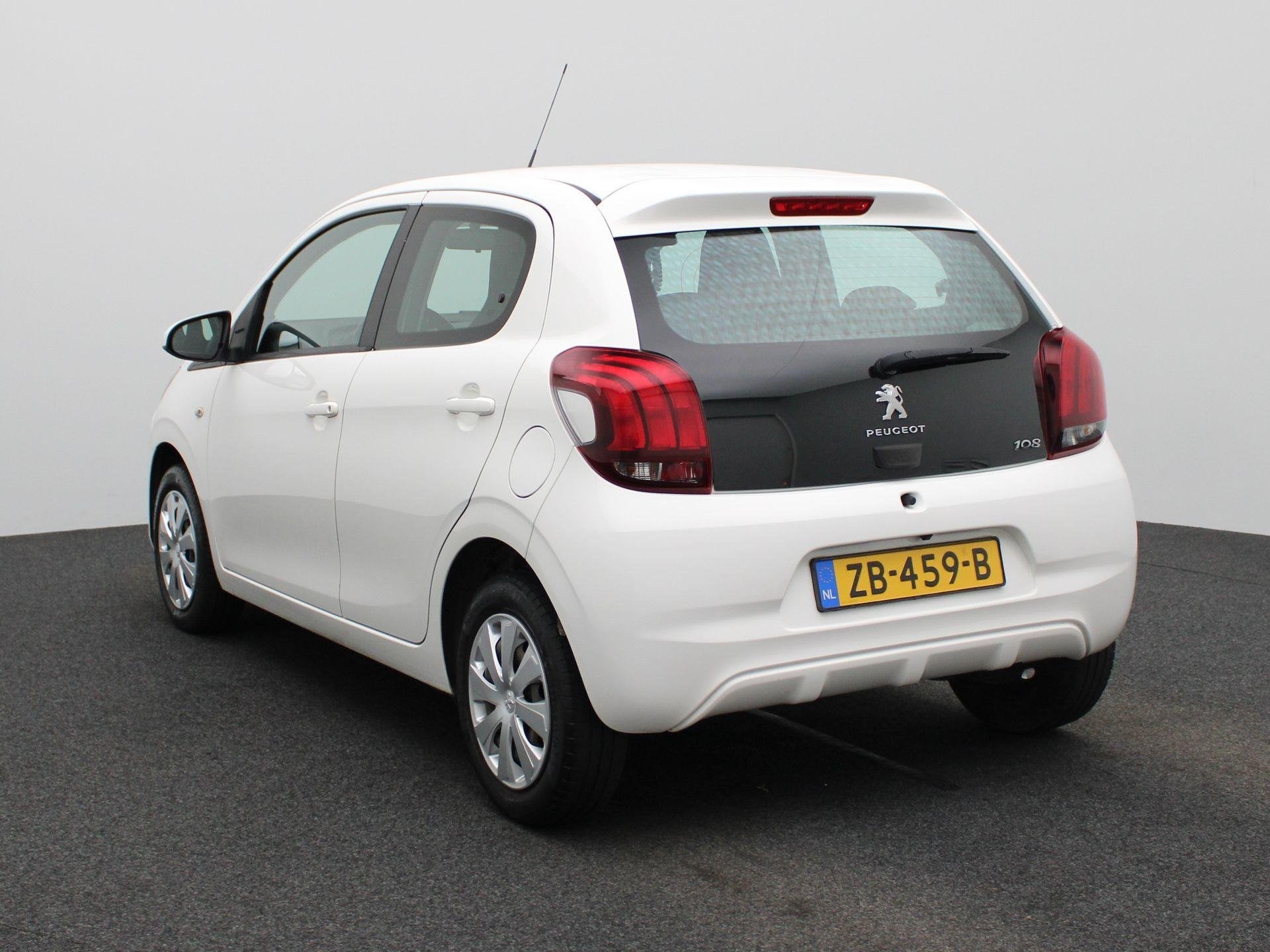Peugeot 108 1.0 e-VTi Active l Airco l Carplay, Auto's, Stof, Gebruikt, 4 stoelen, Wit