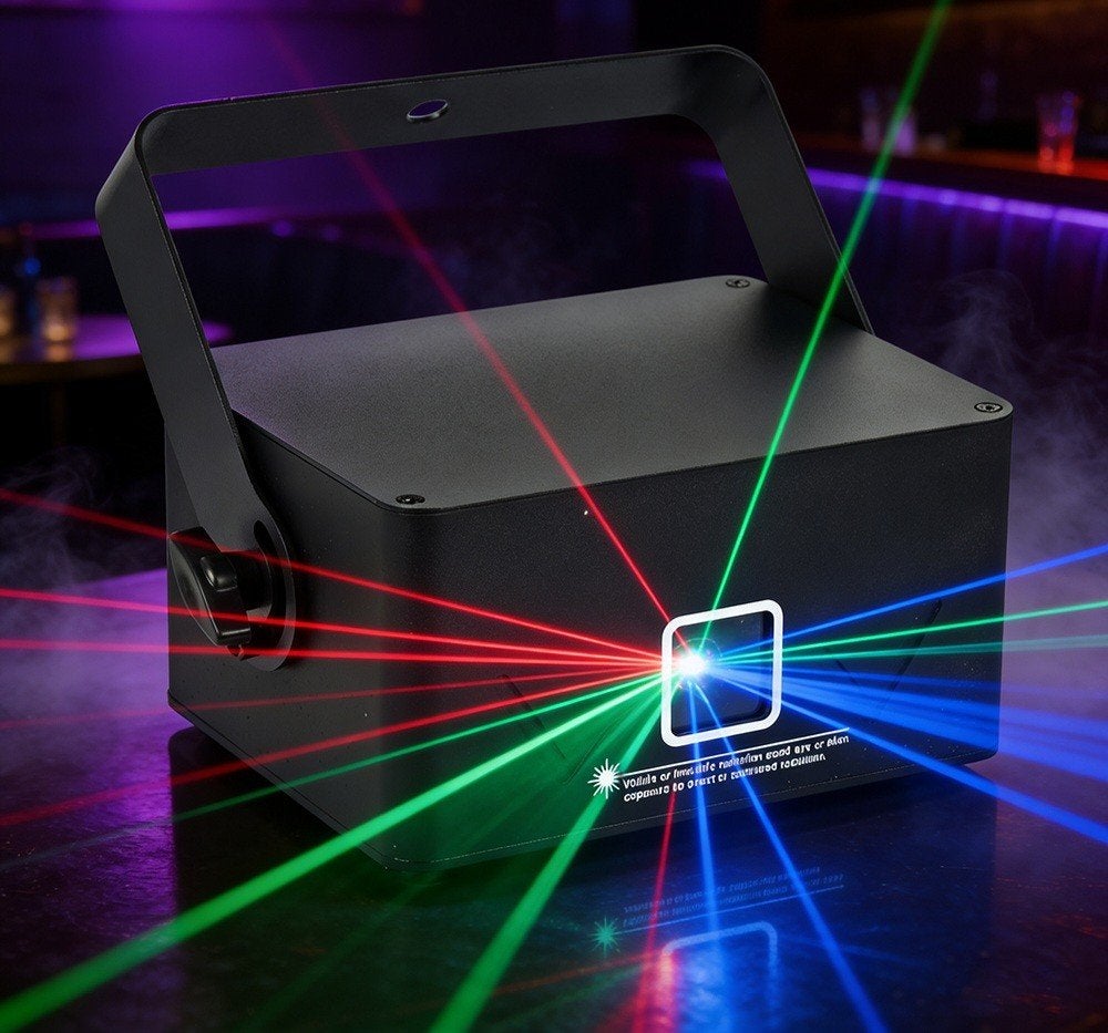 Krachtige 1000mW 3D DMX RGB multi color animatie laser, Ophalen, Nieuw, Laser, Geluidgestuurd