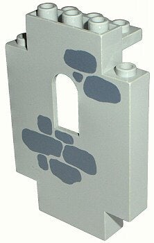 Lego Light Gray Panel 2 x 5 x 6 Wall with Window with Dark, Gebruikt, Lego, Overige typen, Ophalen of Verzenden