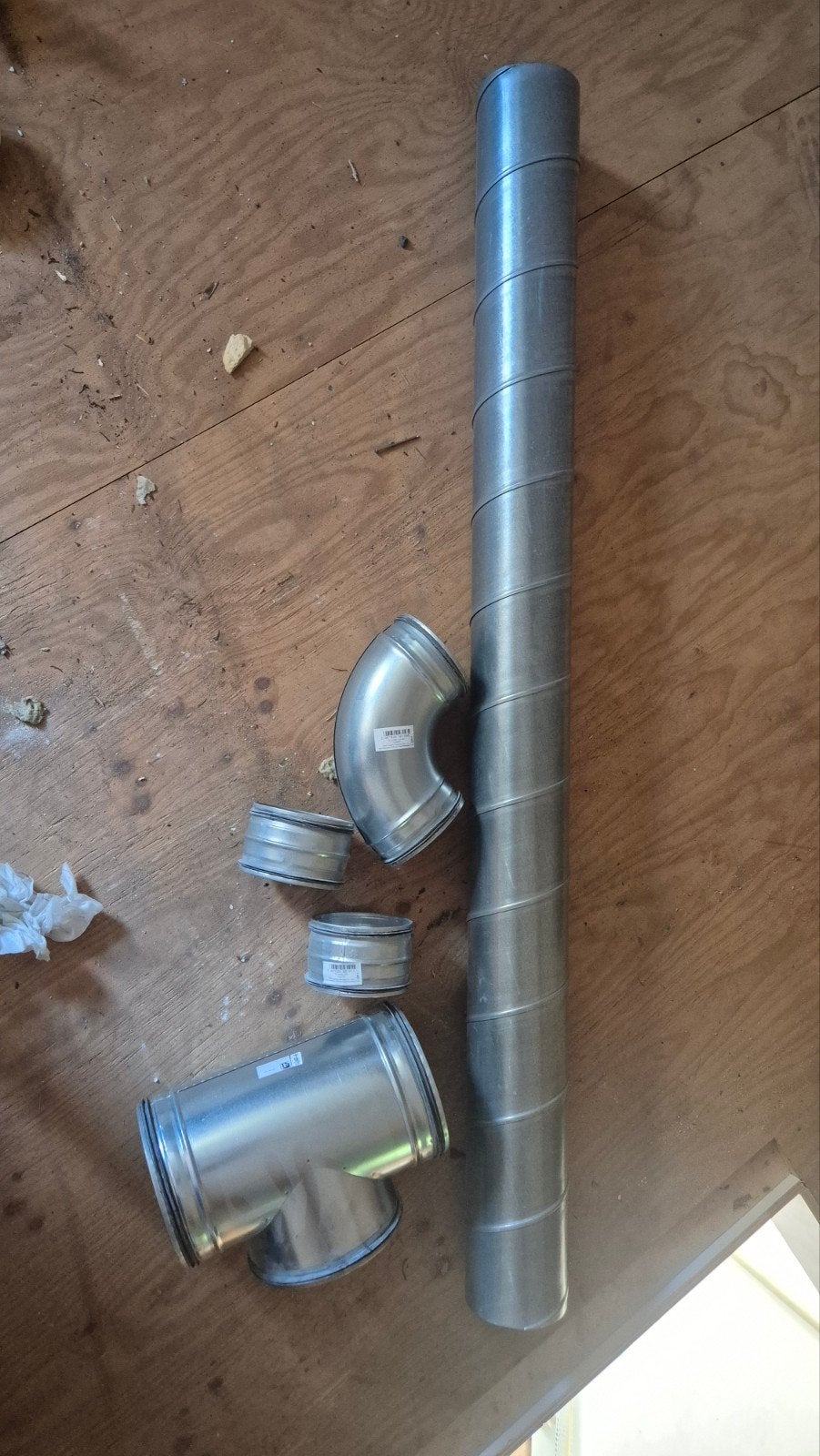 Diverse Spirobuizen en Hulpstukken Ø180 en Ø125 mm, Ophalen, Nieuw, Ventilator en Afzuiger