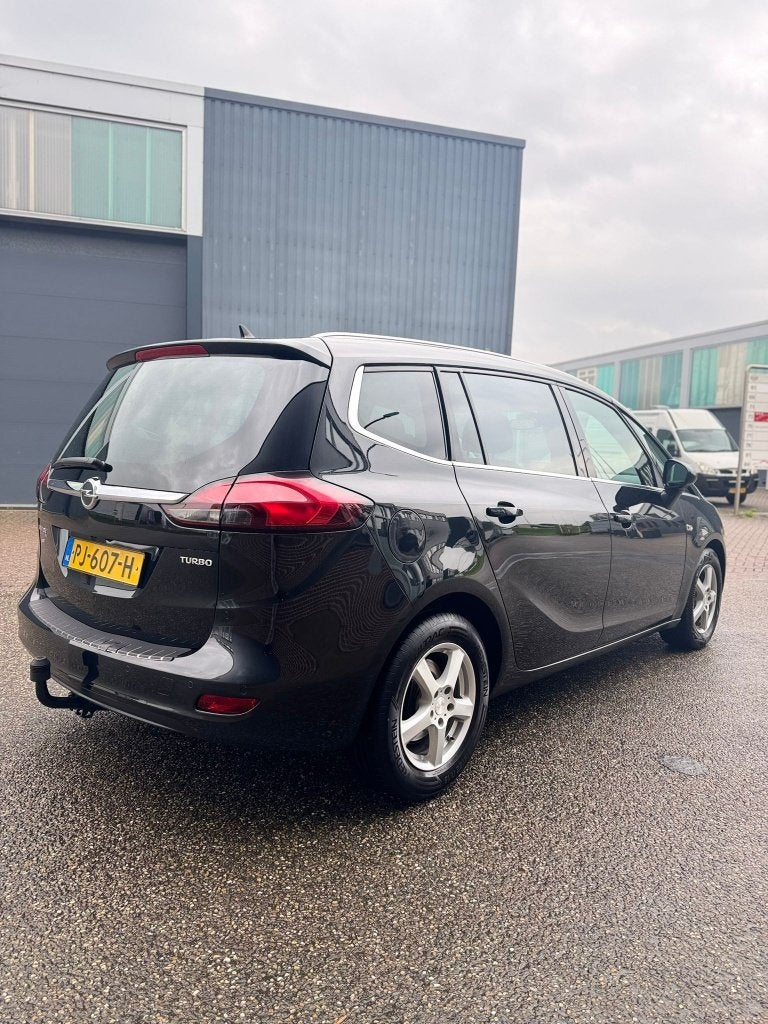 Opel Zafira Tourer 1.4 Turbo 7p | Zwart | Leer | Camera, Auto's, 15 km/l, Zwart, 4 cilinders, Zwart