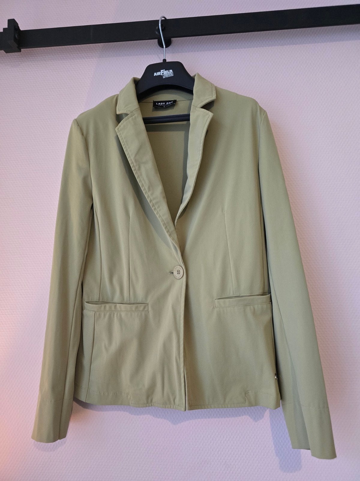 Lady Day Amsterdam Blazer S Olijfgroen Travelstof, Lady Day Amsterdam, Ophalen of Verzenden, Zo goed als nieuw, Jasje