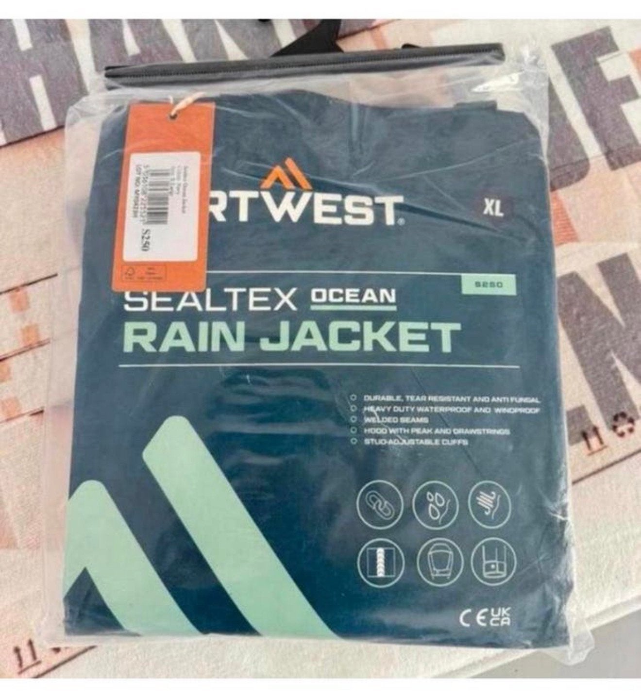 Portwest Sealtex ocean jack S250 Navy zeiljack regen jas XL, Nieuw, Ophalen of Verzenden, H, H