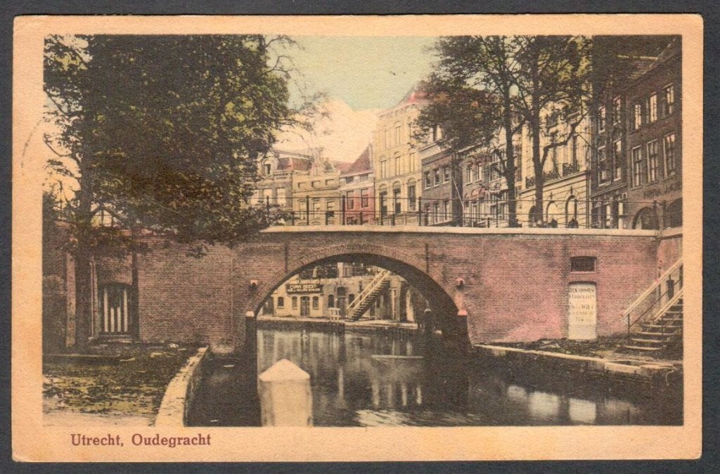 Oude ansicht - Utrecht - Oudegracht - 1924 - Utr., Ophalen of Verzenden, 1920 tot 1940, Gelopen, Utrecht