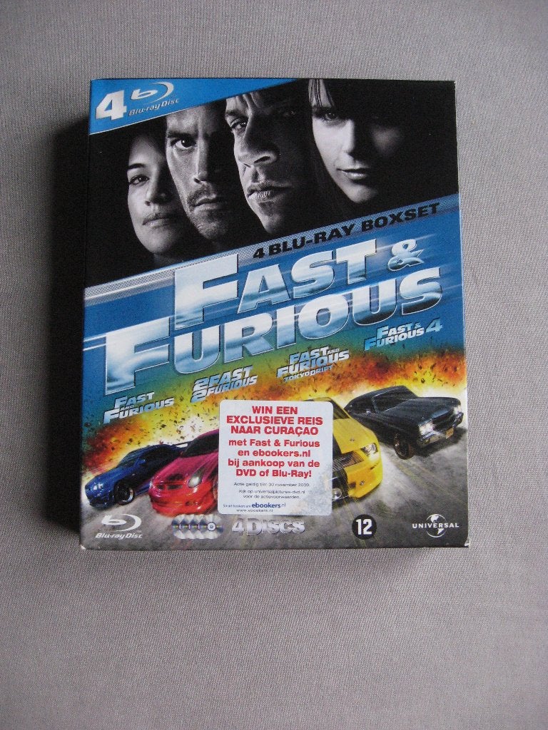4x Blu-Ray Boxset Fast & Furious (diverse talen ondertiteld), Cd's en Dvd's, Ophalen of Verzenden, Zo goed als nieuw, Actie, Boxset
