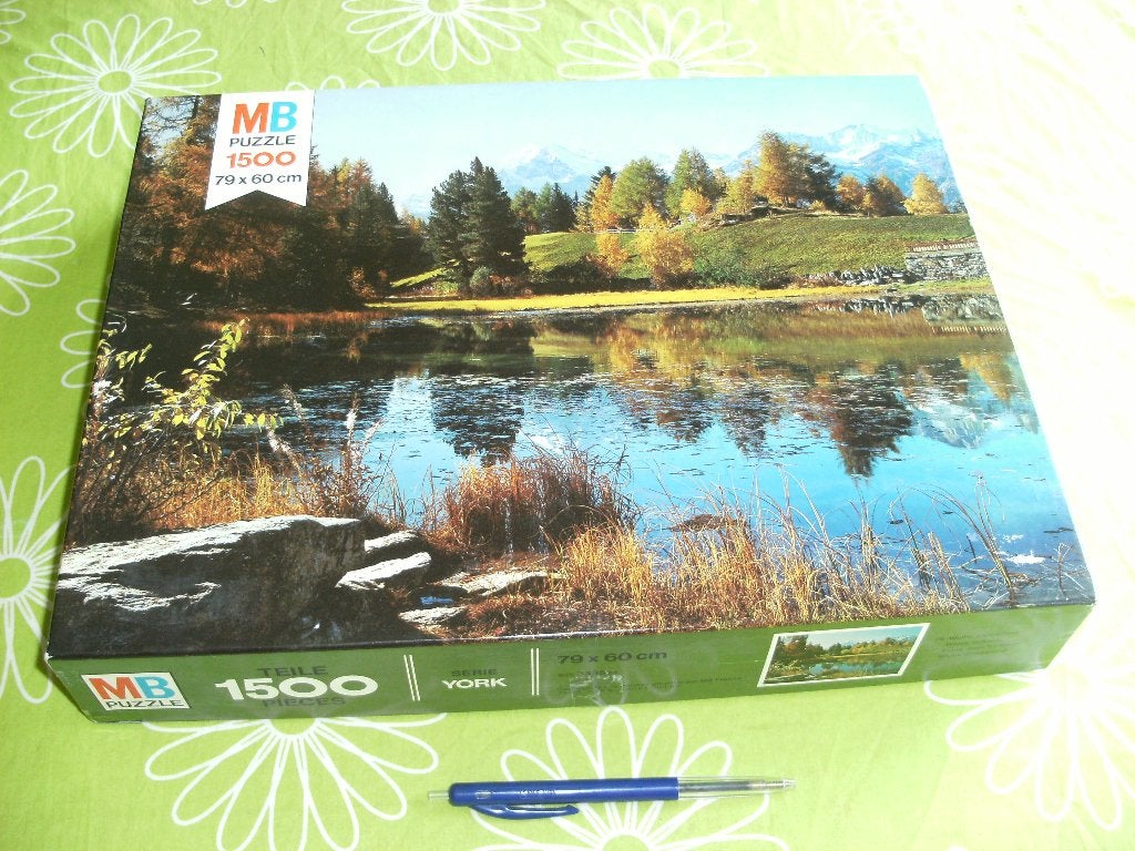 1500 stukjes - Wallis Zwitserland - MB puzzel, Hobby en Vrije tijd, Ophalen of Verzenden, 500 t/m 1500 stukjes, Gebruikt, Legpuzzel