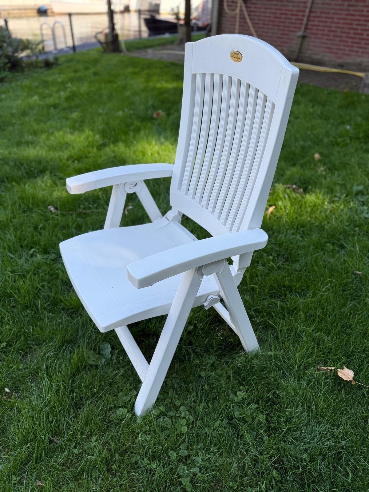 2x Hartman Prestige tuinstoelen met kussens, weinig gebruikt, Tuin en Terras, Ophalen of Verzenden, Zo goed als nieuw, Kunststof