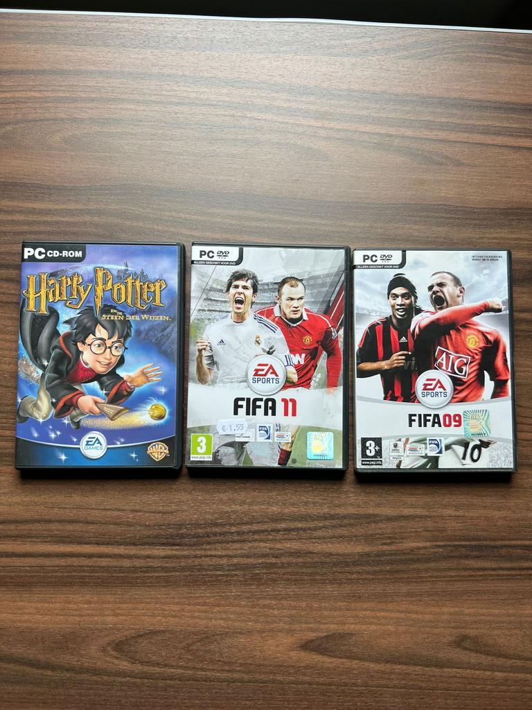 Fifa & Harry Potter PC games, Spelcomputers en Games, Games | Pc, Ophalen of Verzenden, Gebruikt, Sport, Vanaf 3 jaar