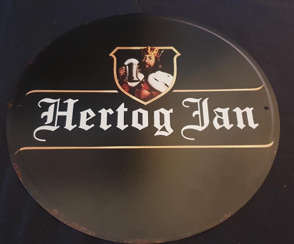 hertog jan wandbord, perfect voor in de man cave, bar, Ophalen of Verzenden, Nieuw, Reclamebord, Plaat of Schild, Hertog Jan