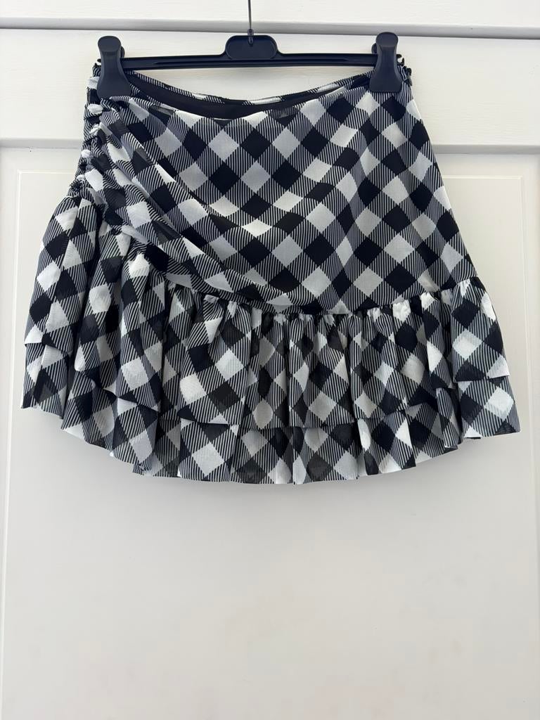 DENNY ROSE rokje zwart/wit geblokt mt L, Kleding | Dames, Maat 38/40 (M), Italie, -, Verzenden