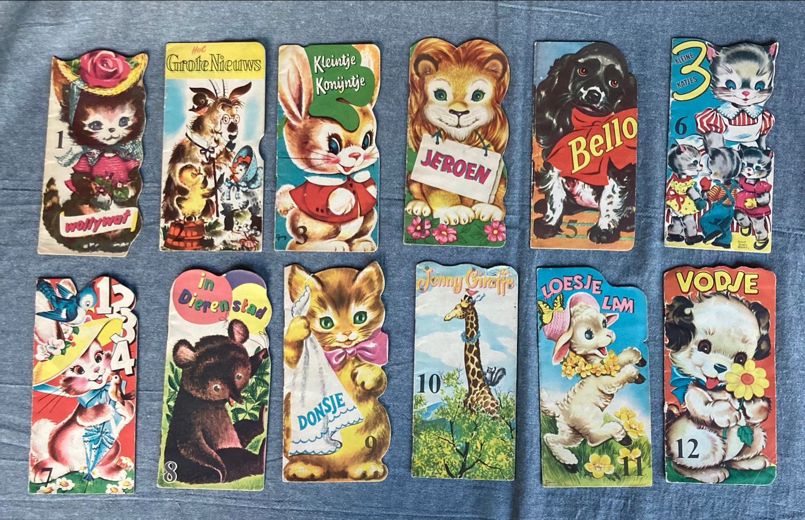 Vintage Radion Dierenboekjes - Complete Set van 12 (1955), Ophalen of Verzenden, Gelezen