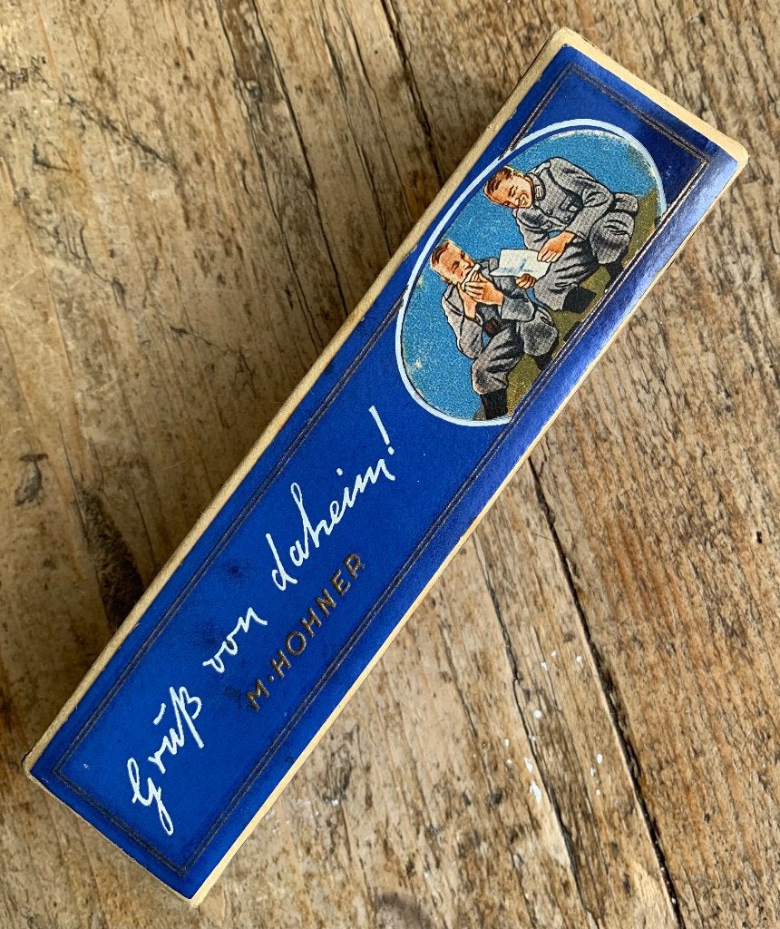 Duitse Wehrmacht mondharmonica "Grüss von Daheim" met doosje, Verzenden, Overige soorten, Duitsland, Overige typen