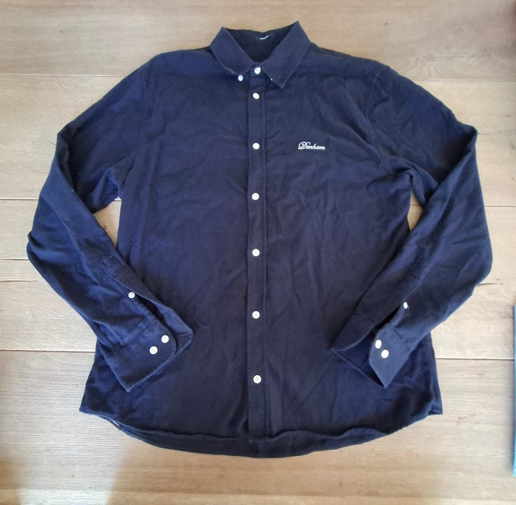 Denham herenblouse, Blauw, Nieuw, Ophalen of Verzenden, Halswijdte 41/42 (L)