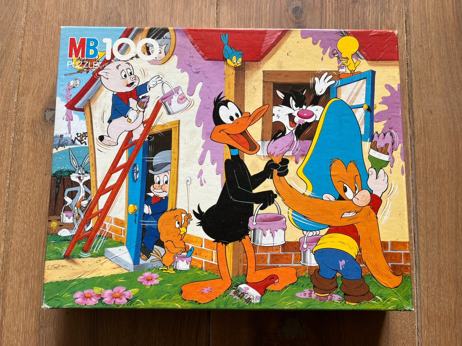 Looney Tunes legpuzzel van 100 stukjes, Ophalen of Verzenden, Meer dan 50 stukjes, Gebruikt, 6 jaar of ouder