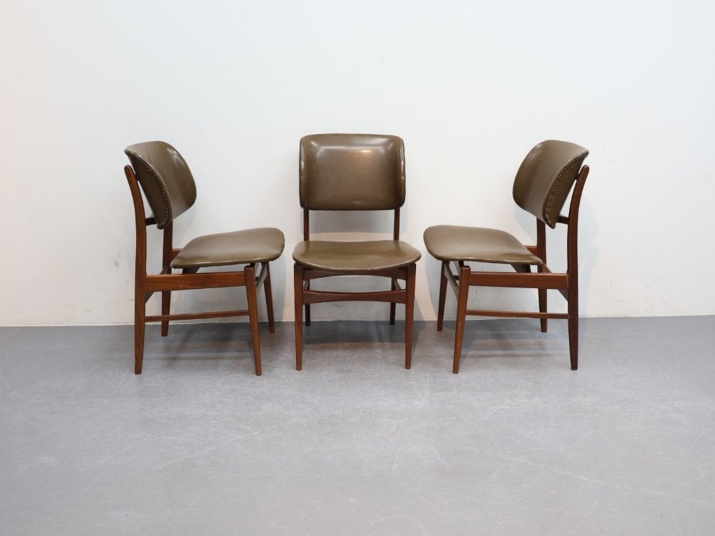 Vintage eetkamerstoelen / Set van 3 / opknappers, Ophalen, Gebruikt, Overige kleuren, Drie