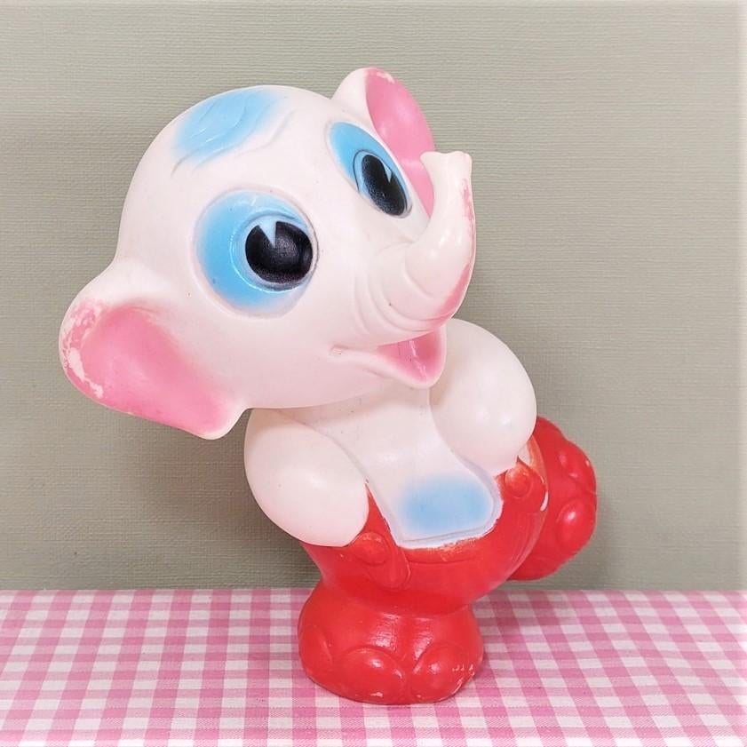 Vintage piepfiguur Ledra Italy oud olifant squeaky toy 60/70, Verzamelen, Poppetjes en Figuurtjes, Gebruikt, Ophalen of Verzenden