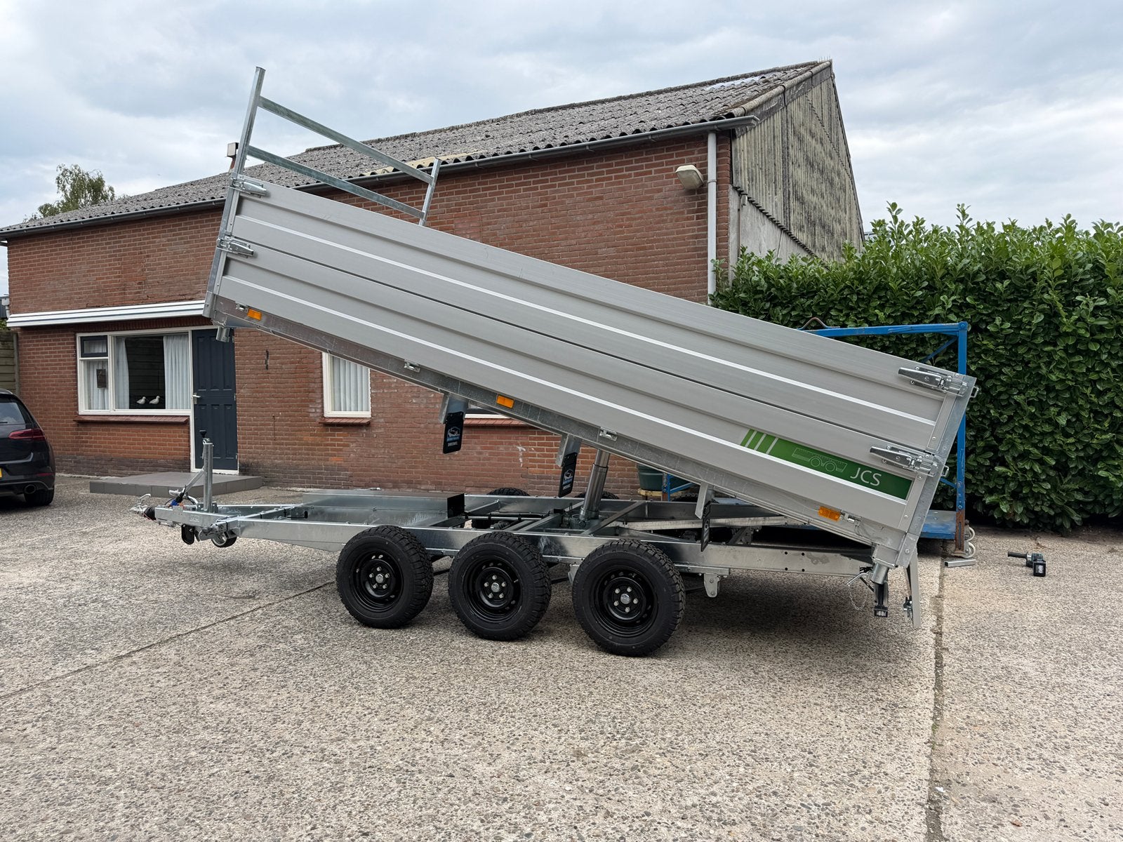 Elektrische kipper 400x200 dubbele borden en oprijpakket, Auto diversen, Aanhangers en Bagagewagens, Ophalen of Verzenden, Nieuw