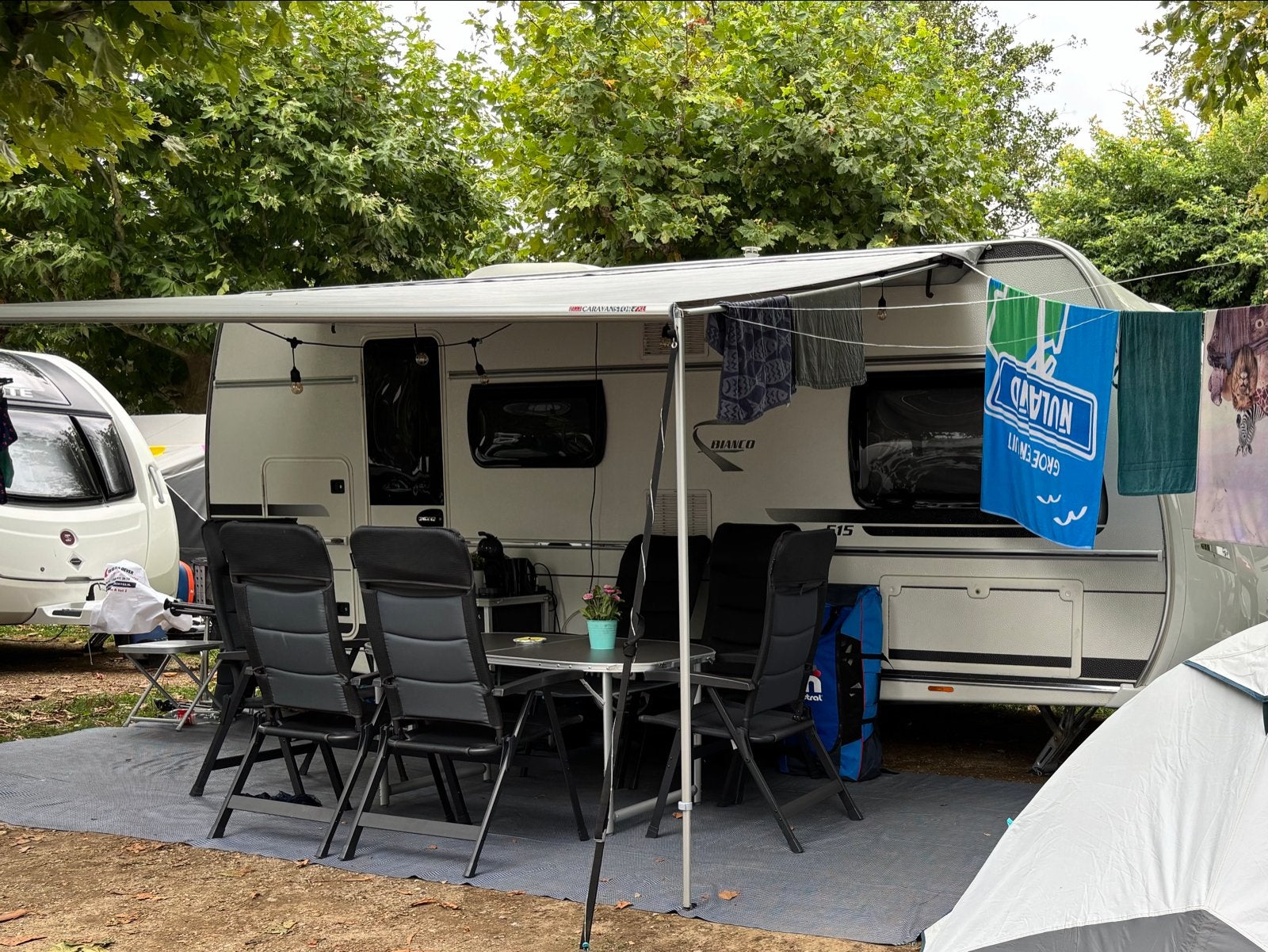 Fiamma Caravanstore ZIP XL 410 zakluifel, wanden optioneel, Caravans en Kamperen, Ophalen, Zo goed als nieuw, Polyester, Fiamma