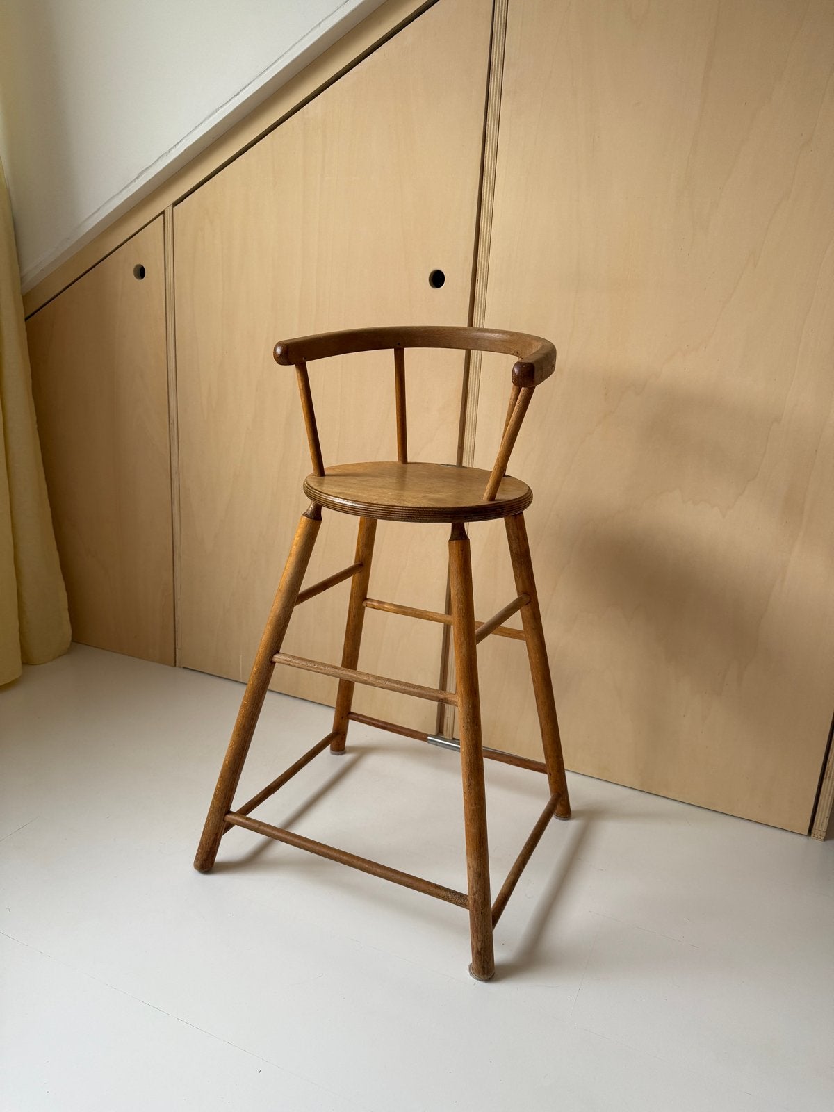 Kibofa Hoge Kinderstoel - Vintage Houten Design, Kinderen en Baby's, Ophalen, Gebruikt, Overige typen