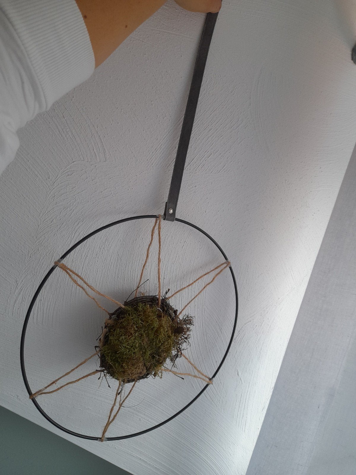 Bijna gratis Opmaakring zwart met grijze hanger leer. kerst, Ophalen of Verzenden, Zo goed als nieuw