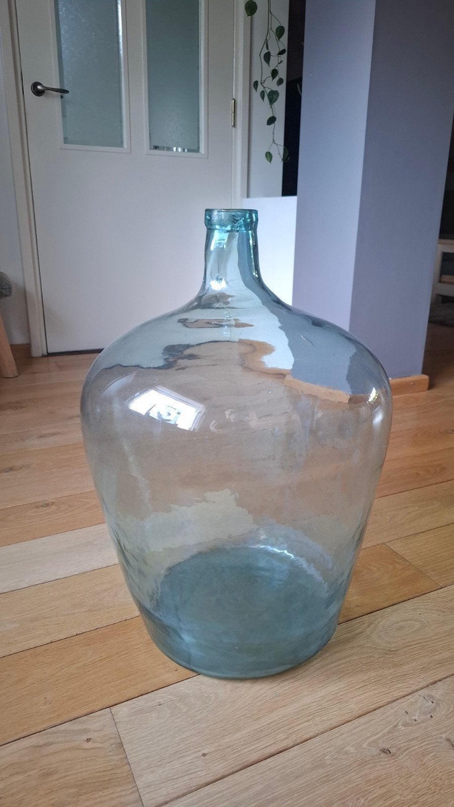 Grote vintage glazen gistfles/mandfles/demijohn, Ophalen of Verzenden