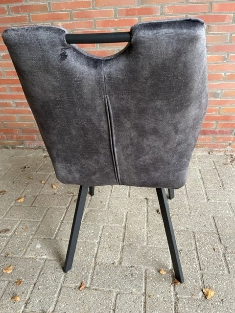 eetstoel 4 X industriële Velvet antraciet 1 gratis laatste, Eetstoel 4 X industriële Velvet antraciet 1 gratis DE LAATST 5, Nieuw