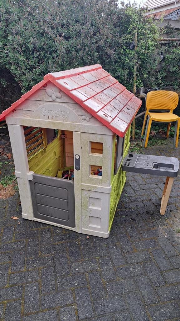Leuk Smoby speelhuisje met werkende deurbel en keukentje, Ophalen