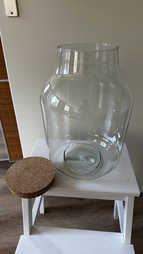 Terrarium fles, Ophalen, Transparant, 39 cm, Glas