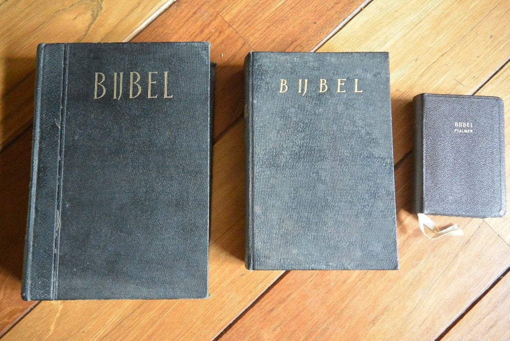 3x oude Bijbel Bijbels - Gratis, Ophalen of Verzenden, Bijbel