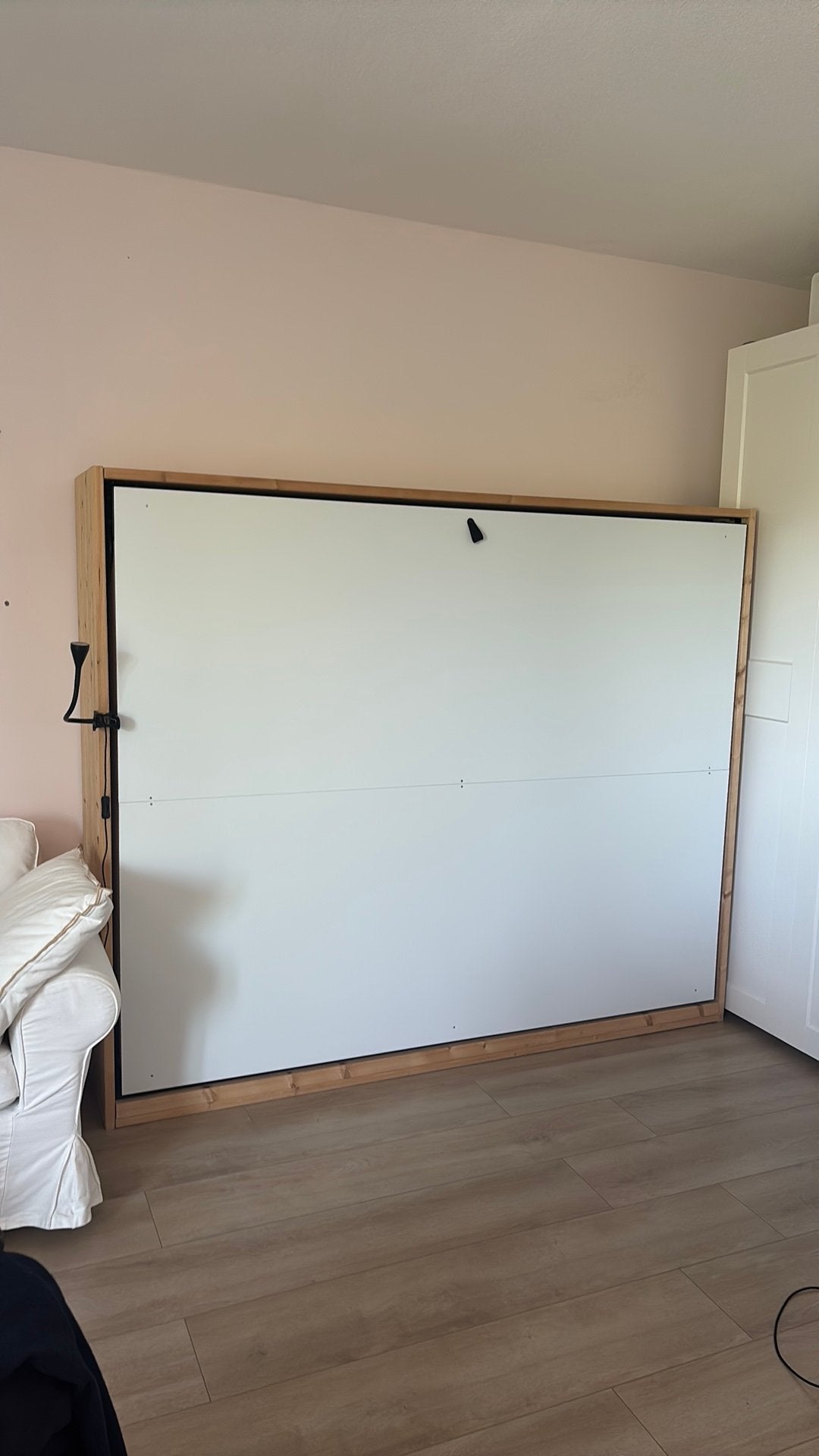 Opklapbed 160cm bij 200cm vurenhout, Ophalen