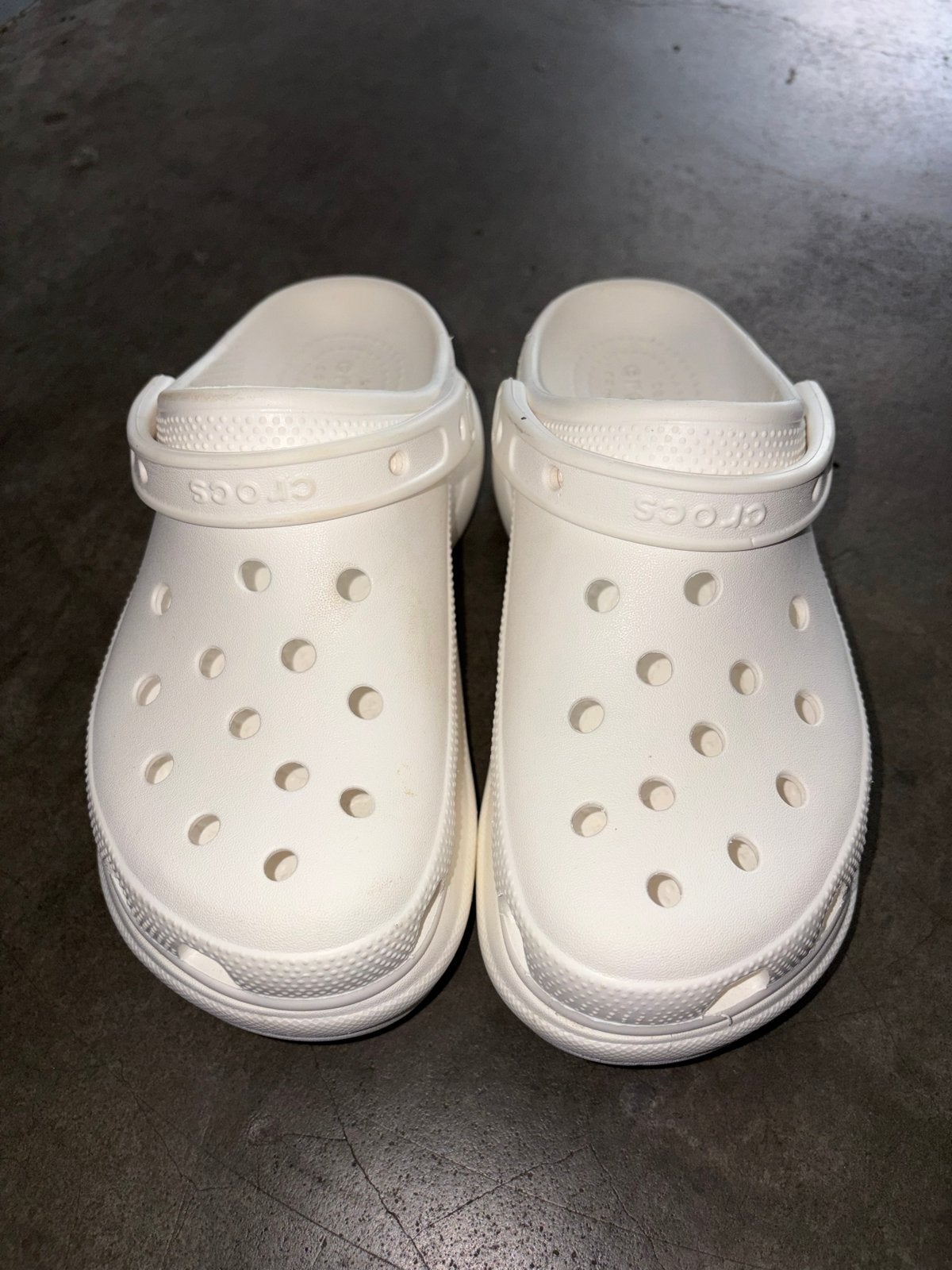 Witte Crocs maat 37-38, Ophalen of Verzenden, Zo goed als nieuw, Wit, Slippers