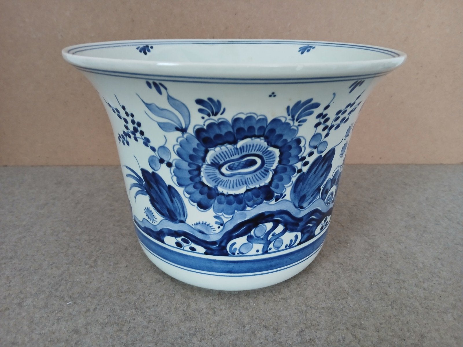 PZH Gouda, grote Delftse plantenpot, cache-pot, Ophalen of Verzenden