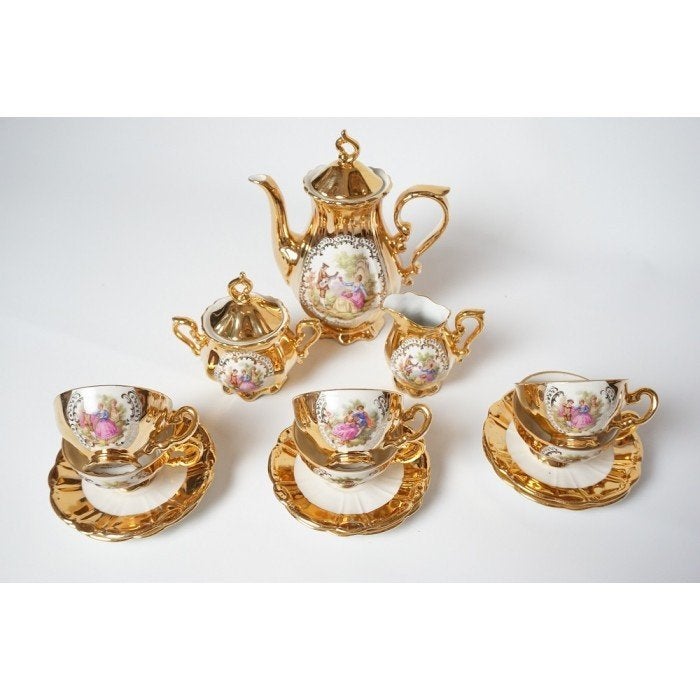 # Du-Co Kunst Rehau Bavaria koffie / thee servies germany, Ophalen of Verzenden