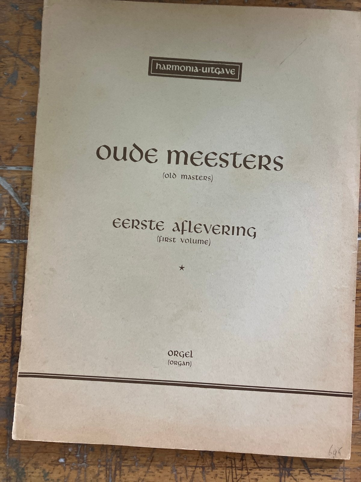 Oude Meesters Orgelmuziek - Eerste Aflevering Harmonia, Muziek en Instrumenten, Ophalen of Verzenden, Gebruikt