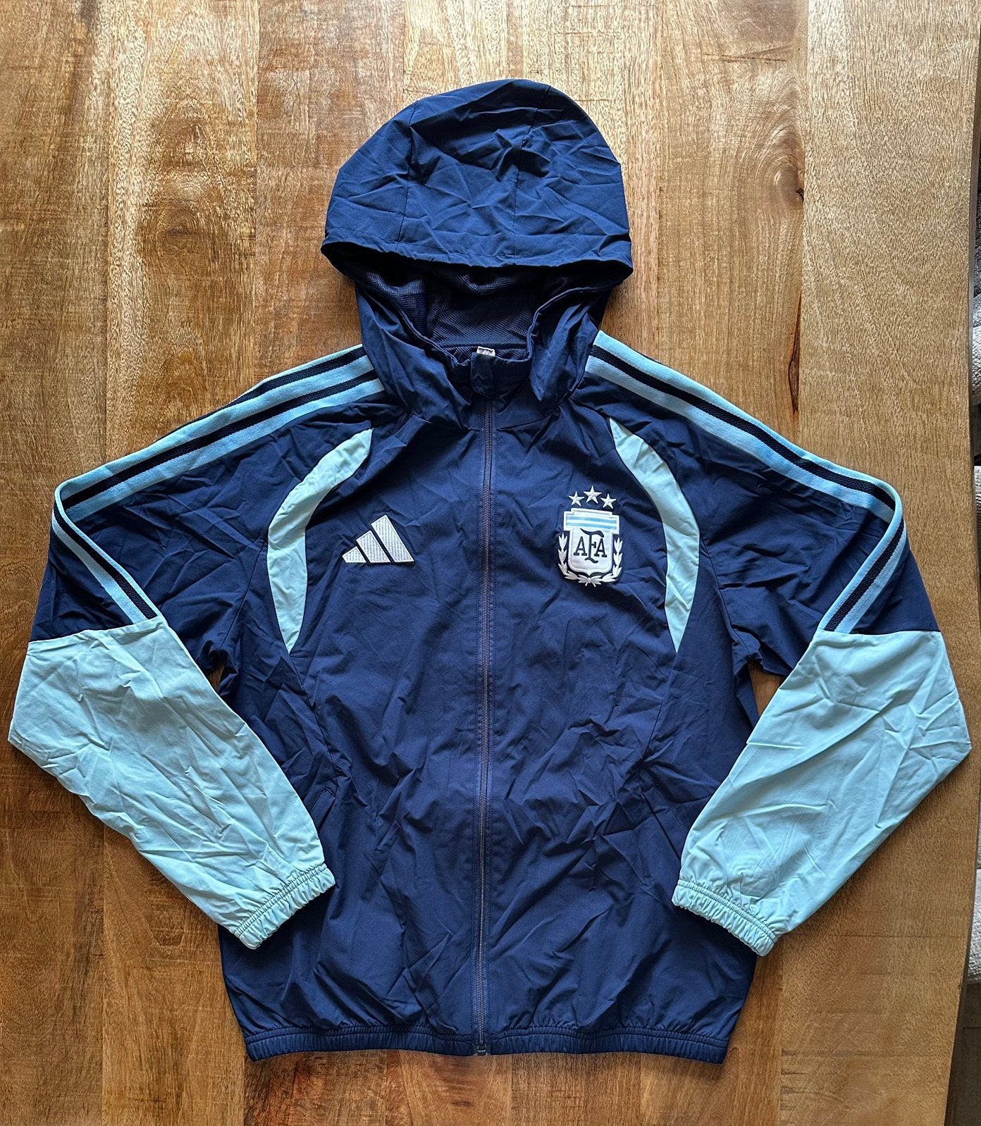 Argentinië Trainingsjack met Capuchon - Maat L, Maat 52/54 (L), Zo goed als nieuw, Voetbal, Verzenden