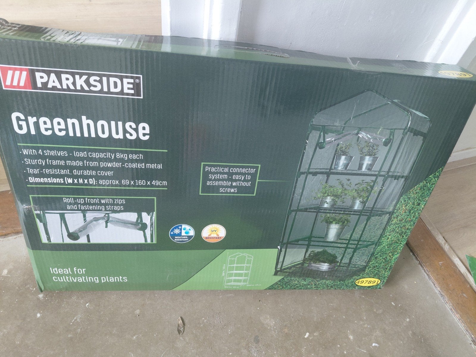 Parkside Kweekkas - Nieuw en Ongeopend, Folie, Ophalen, Staal, Kweekkas
