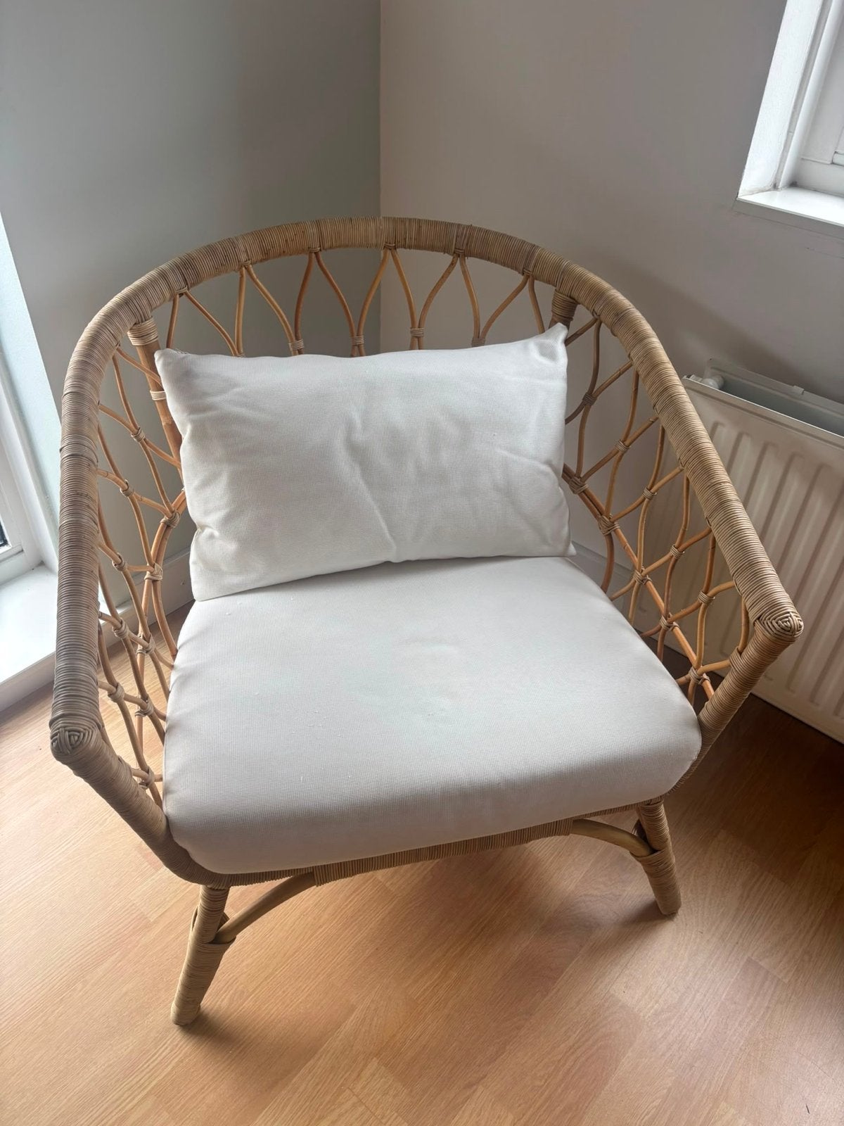 Rotan IKEA Stockholm stoel met kussen, Ophalen, Gebruikt, Overige kleuren, Riet of Rotan