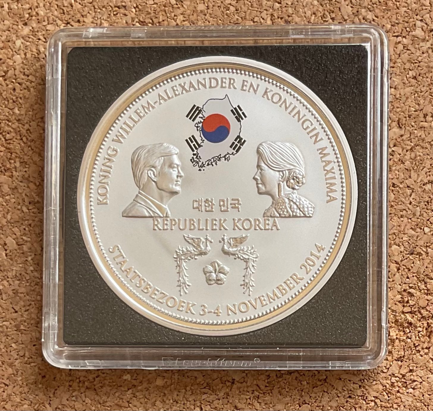 Penning - Willem Alexander Staatsbezoek KOREA NOVEMBER 2014, Postzegels en Munten, Ophalen of Verzenden, Overige materialen, Nederland