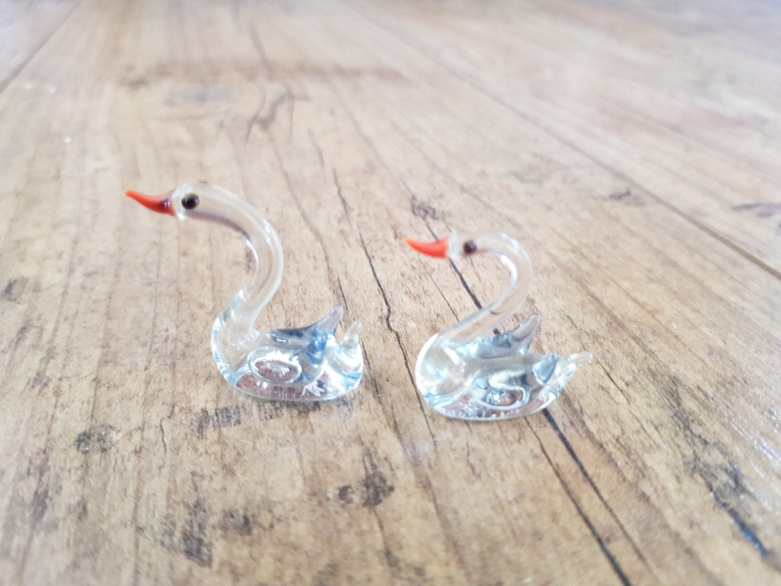 2 murano zwanen / design glaswerk, Ophalen of Verzenden