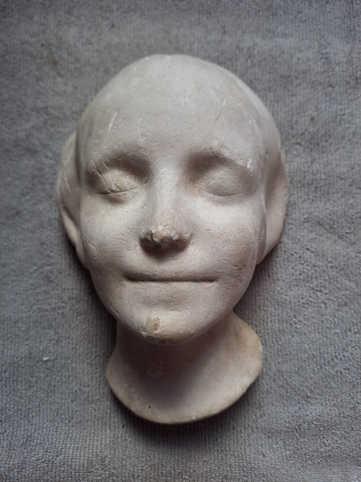 Gipsen hoofdje van een kind, Antiek en Kunst, Ophalen of Verzenden