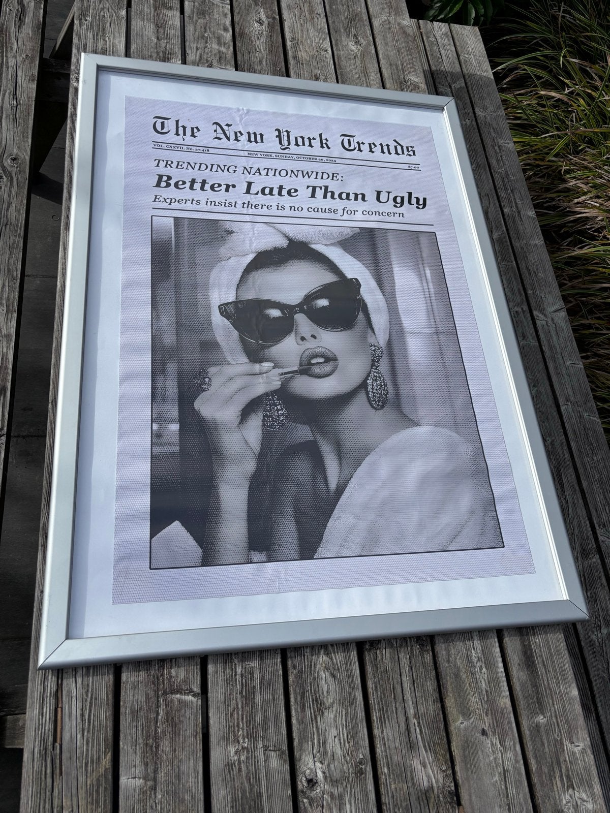 Fotolijst The New York Trends 68x98 cm, Gebruikt, Ophalen of Verzenden, Fotolijst, Met afbeelding