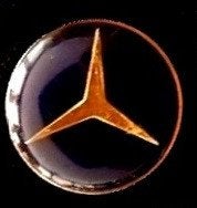 Mercedes- Benz pin- d.blauw epoxy, Verzenden, Nieuw, Transport, Speldje of Pin